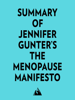 cover image of Summary of Jennifer Gunter's the Menopause Manifesto